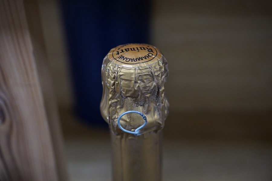 A bottle of 1979 Dom Ruinart blanc de blancs champagne. Condition - fair, storage history unknown